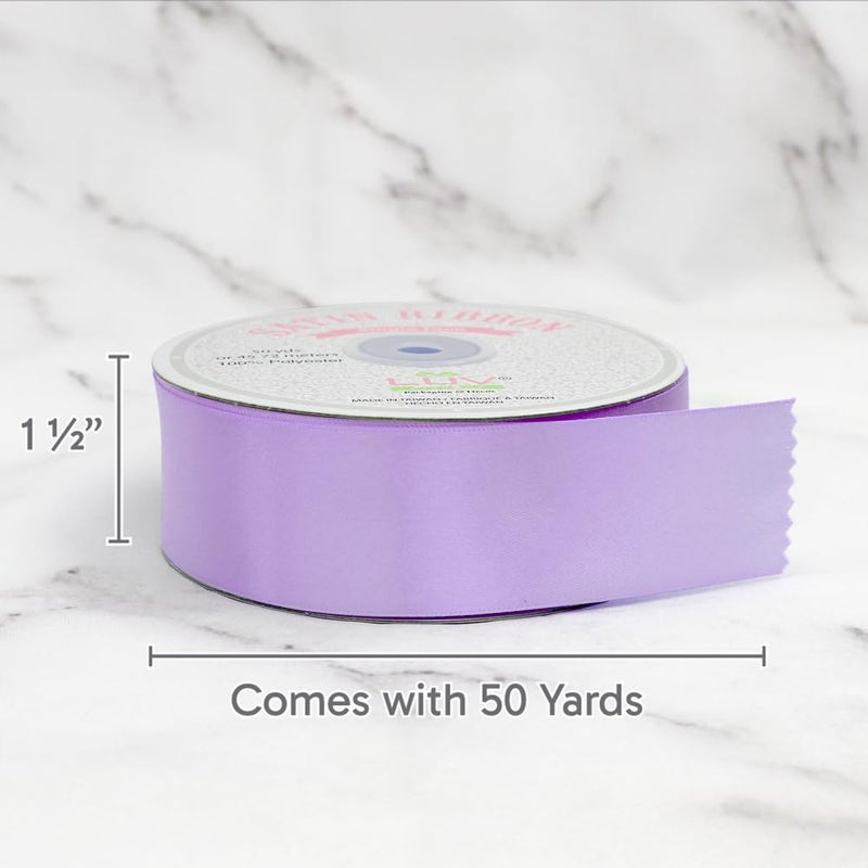 LUV RIBBONS Creative Ideas Satin Single Face 1.5" Inch Ribbon x 50 Yards,for Gift Wrapping Crafts Wedding Decoration Bows Bouquet Floral Arrangement - Image 3